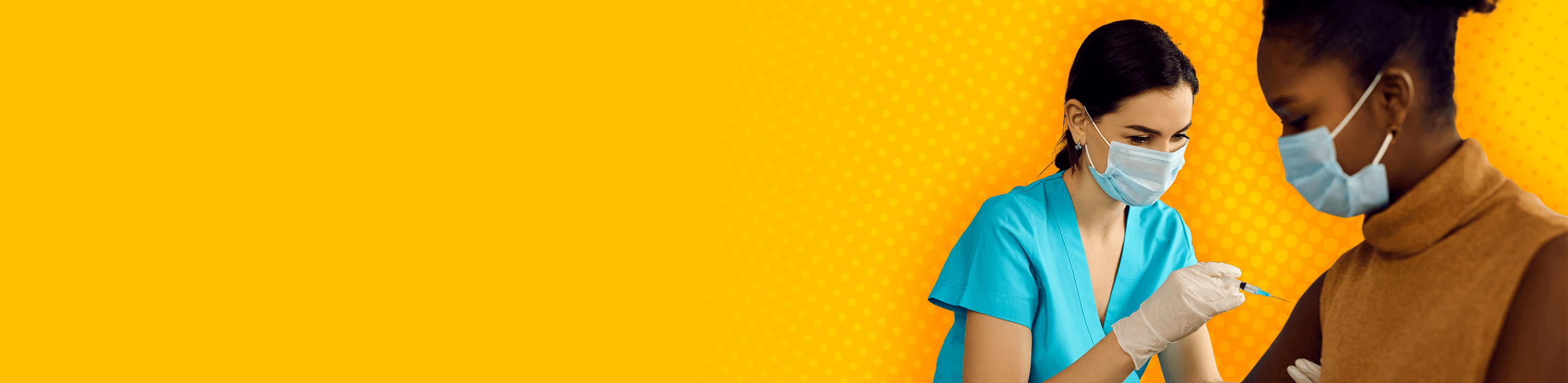 Doctor administering a flu vaccine to a patient