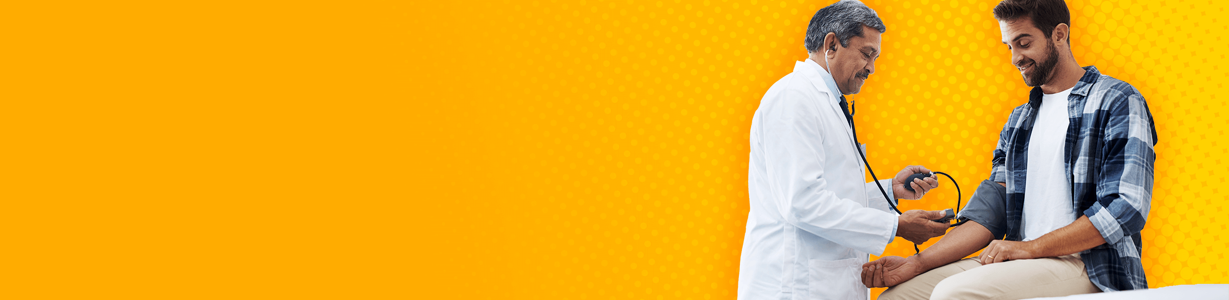 Doctor taking a patient's blood pressure